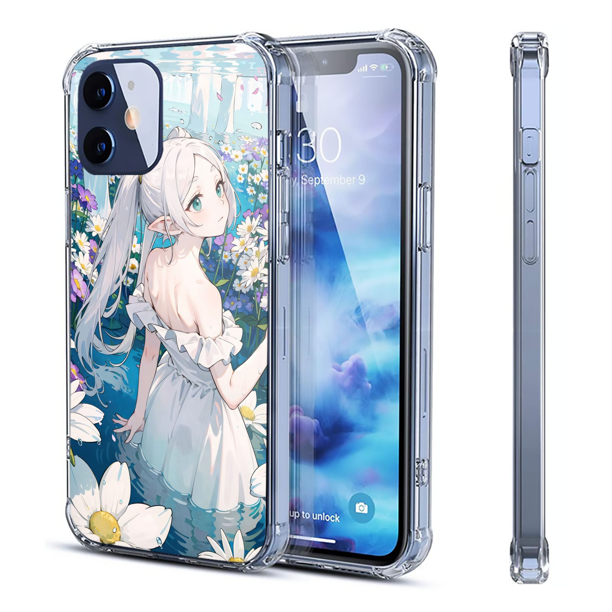 （画像用） 葬送のフリーレン Frieren 【iPhone 12シリーズ対応】透明スマホケース（クリアソフトケース）